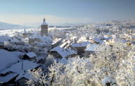 Vue hivernale d'Orgelet