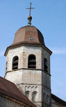 Clocher de l'abbatiale de Gigny (Jura)