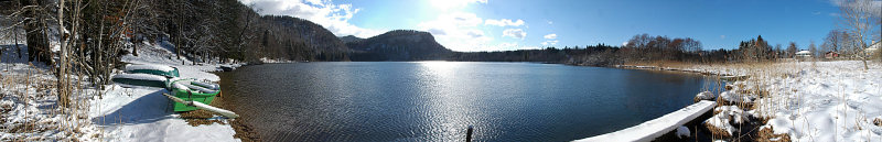 Le lac de Bonlieu en hiver