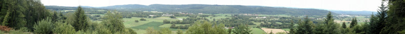 Le Mont Orgier vu du château de Présilly