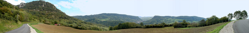 Salins-les-bains et le mont Poupet